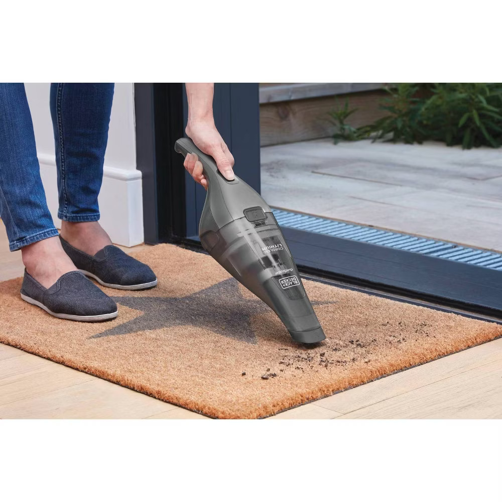 BLACK+DECKER Compact Lithium Handheld Vacuum – Gray HNVC220BCZ01: