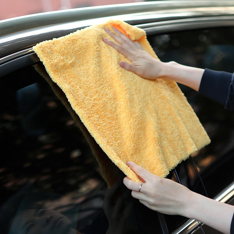 6 Pcs Edgeless Ultra Plush Microfiber Car Drying Towels Wash Buffing Detailing