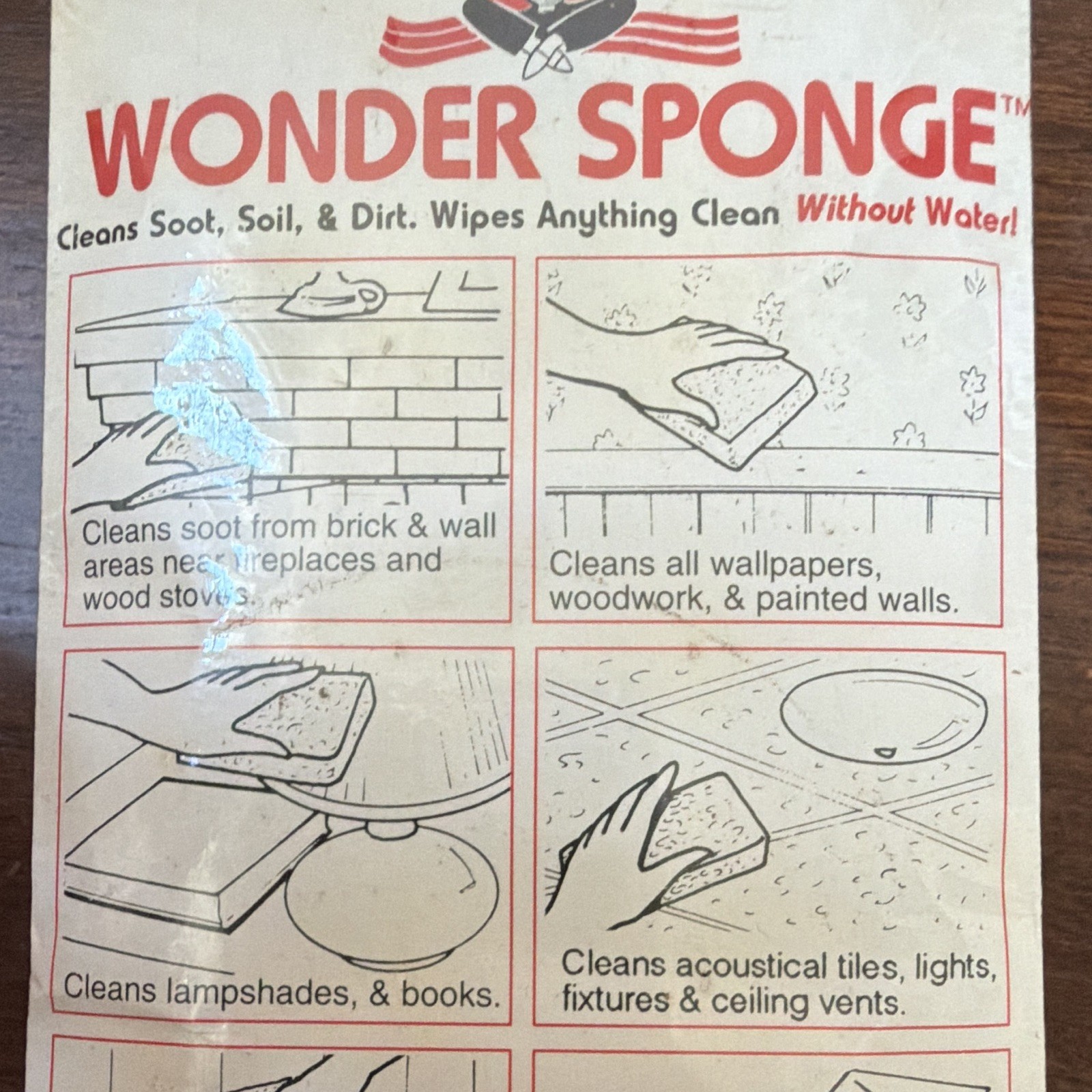 Gonzo Wonder Sponge Beige Cleaning Sponge Block 1 Pack Made in USA 105 Washes