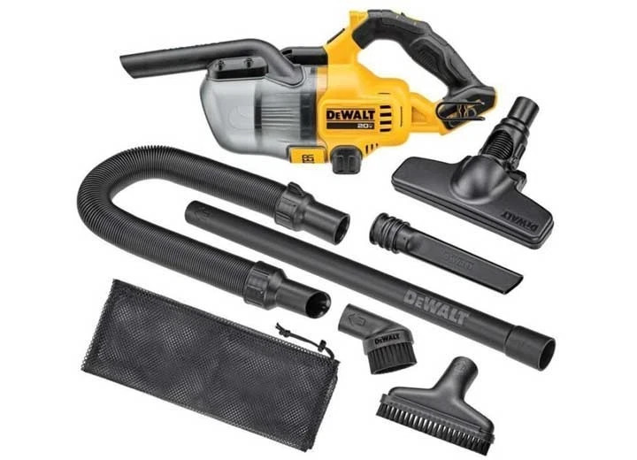 DeWalt DCV501HB 20V Cordless Dry Hand Vacuum, 46Cfm, 5Ah Battery, Black/Yellow