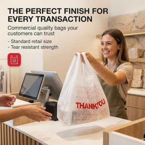 100 Ct plastic bags/Shopping Bags/Thank You Bags/Reusable and Disposable Grocery