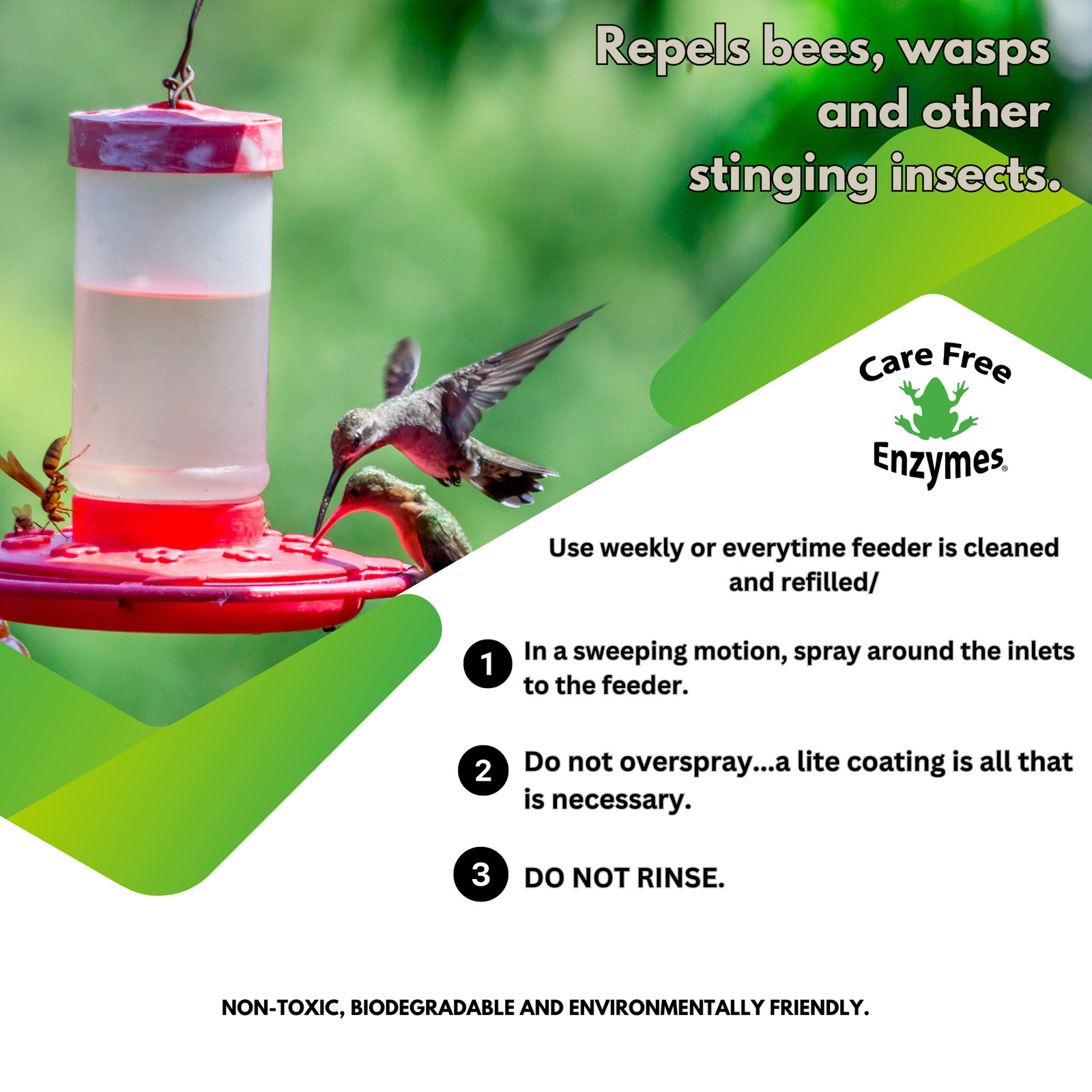Natural Bee & Wasp Repellent for Hummingbird Feeders | Hummingbird Bee Repellent