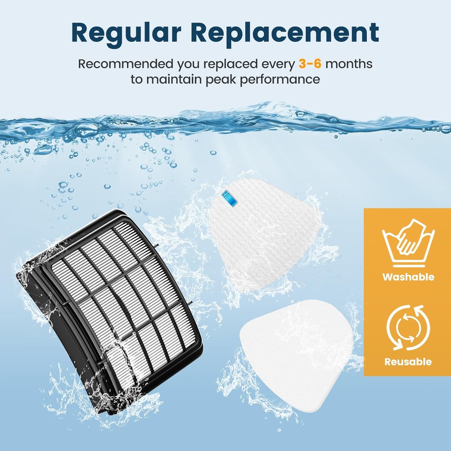 4 Foam and Felt Filters for Shark Vacuum Navigator Lift Away Filter Replacement