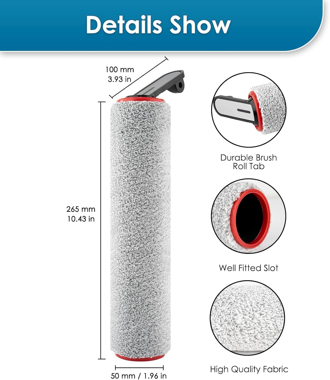 3 Pack H14 Pro Replacement Roller Brushes and HEPA Filters Compatible