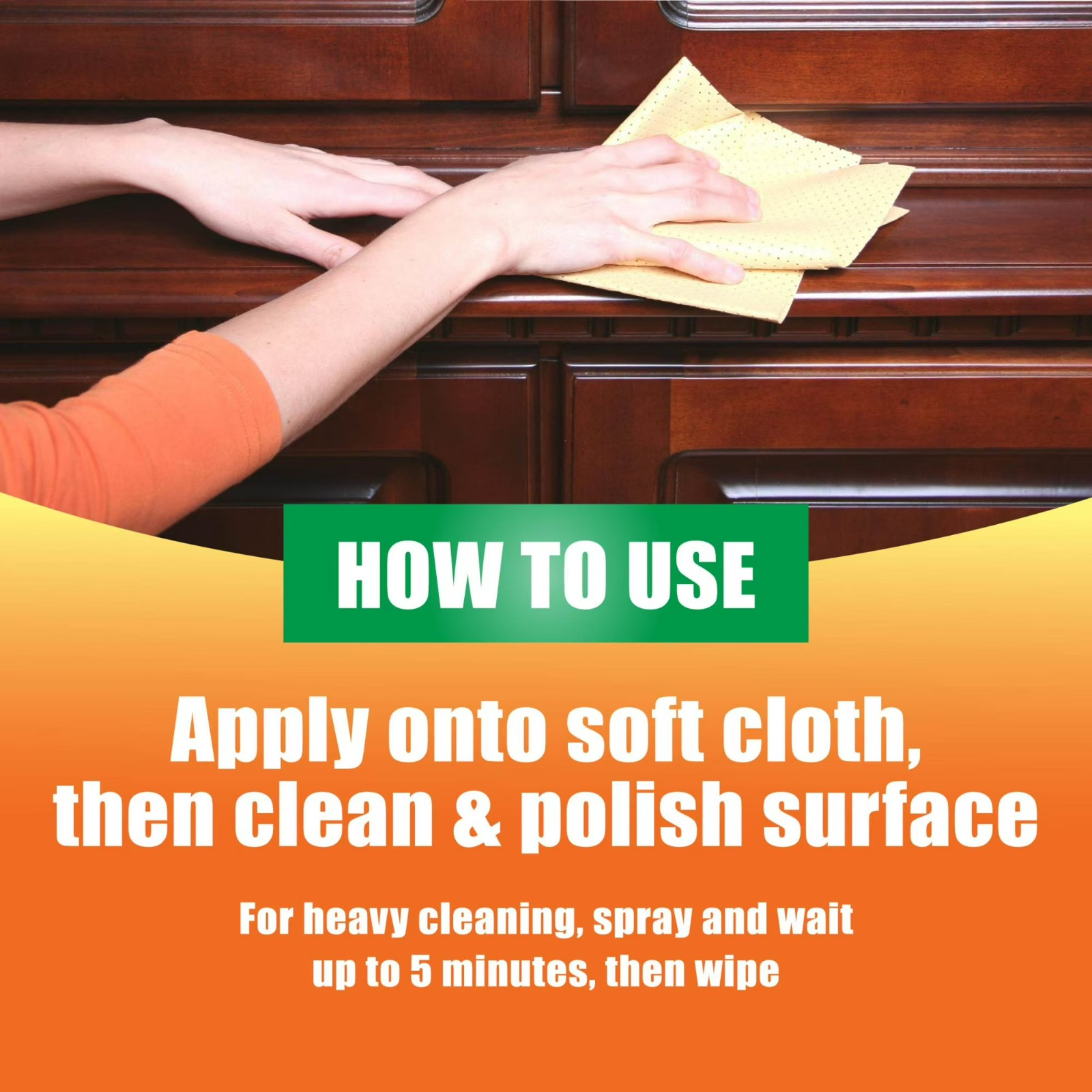 Orange Glo Wood Furniture 2-in-1 Clean & Polish Spray, 16 oz Pack of 3