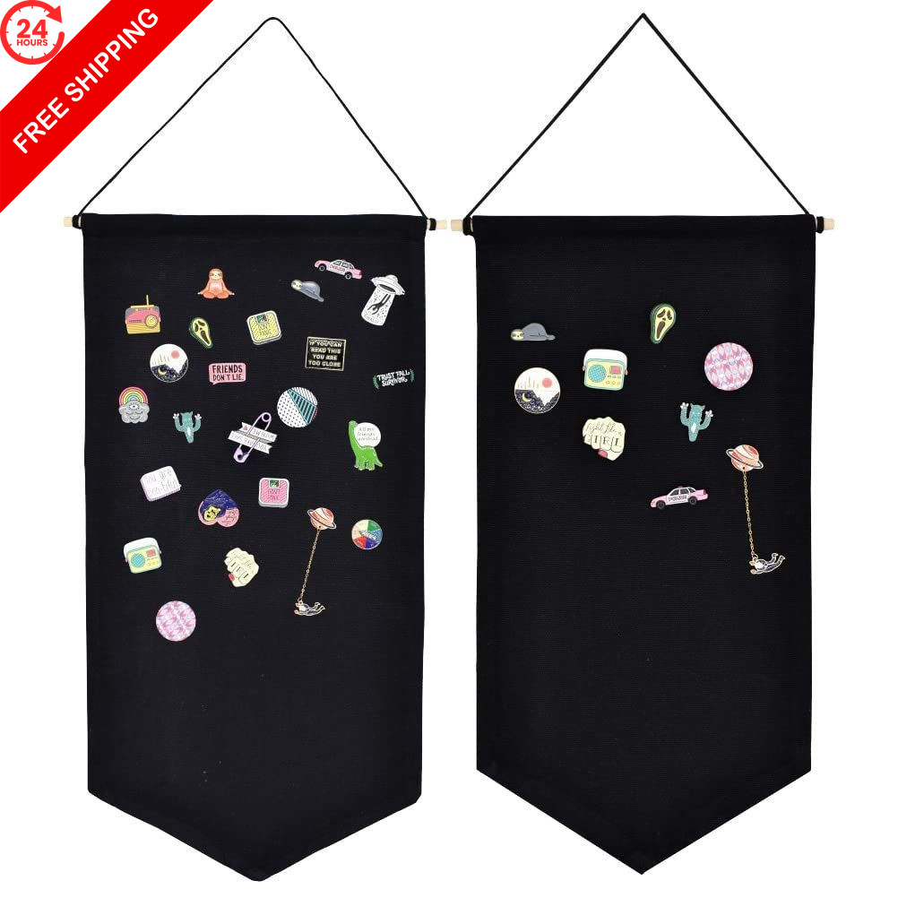 YeeMan 2PCS Wall Hanging Brooch Jewelry 21.06″ x 10.51″ x 11.81″, Black+Black