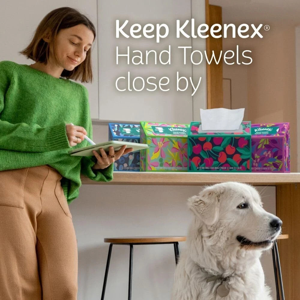 Kleenex Disposable Paper Hand Towels 60 Count Pack Of 6 Cloth Like Fresh Soft