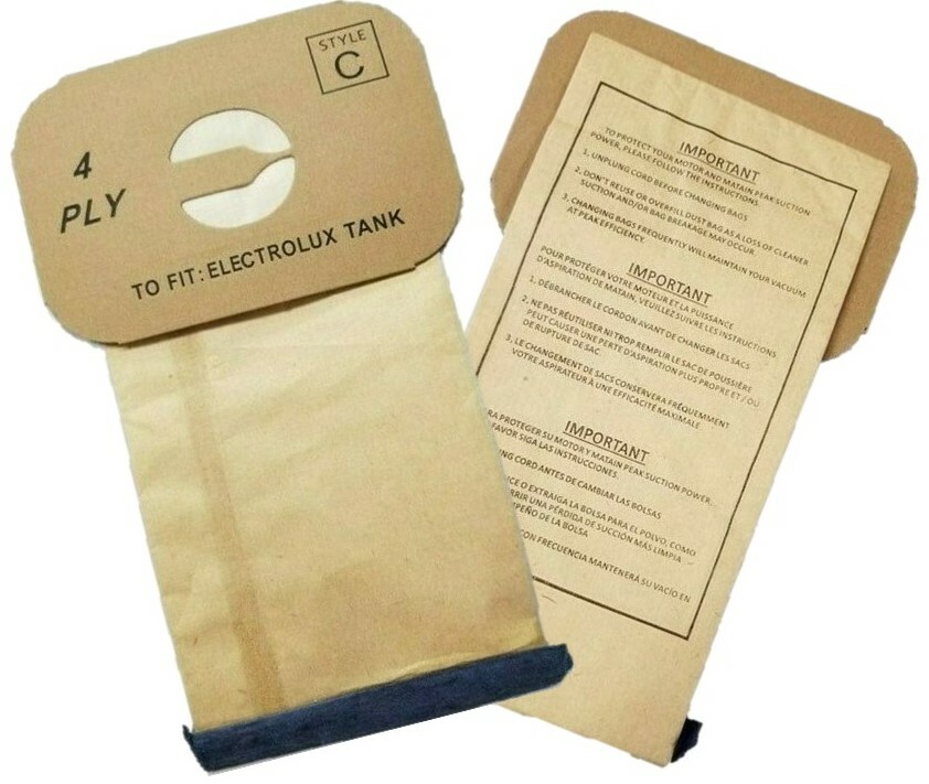 25 Aerus Electrolux Canister Style C Vacuum Cleaner Bags, 4 PLY MADE IN USA !!