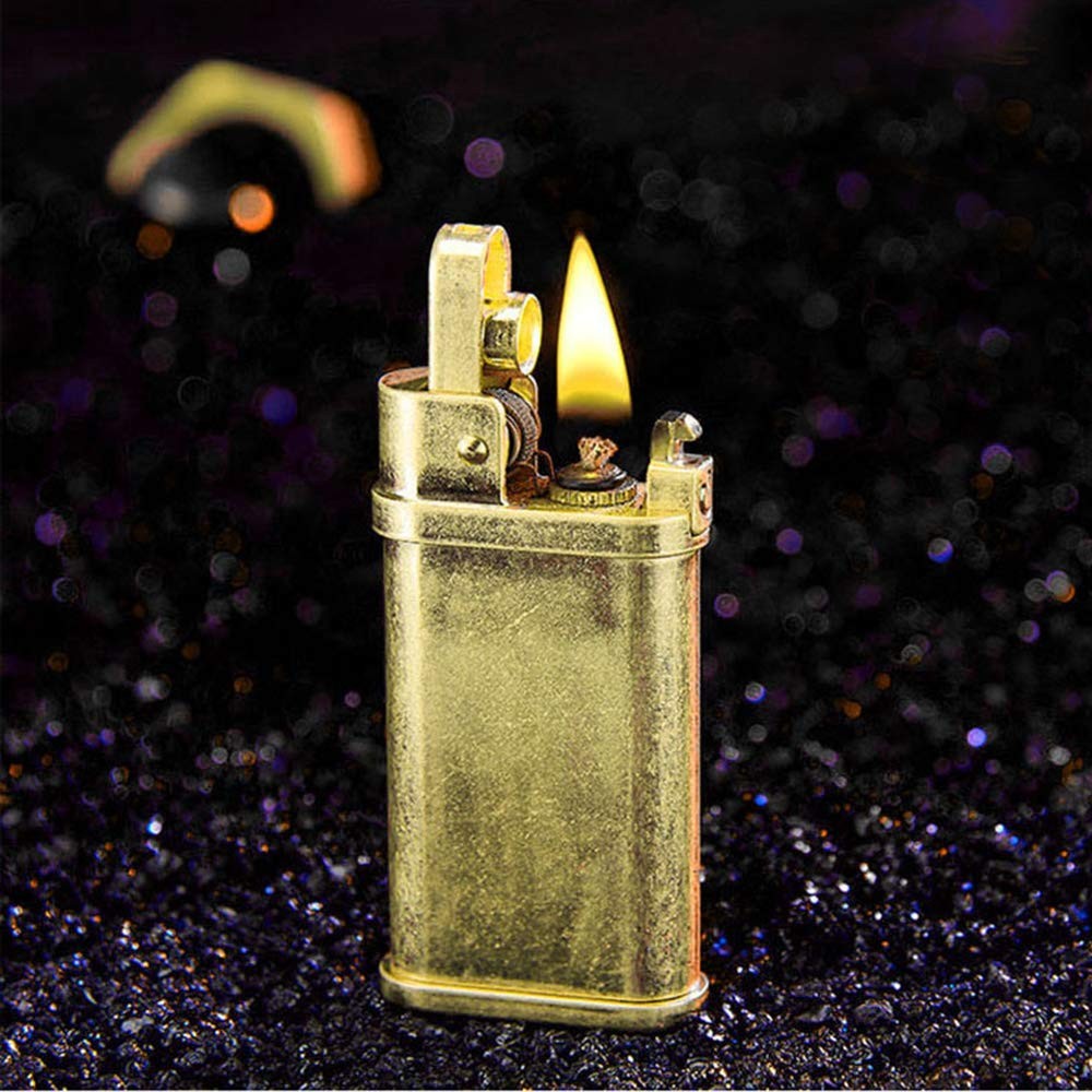Laicengo Vintage Trench Lighter Kerosene Copper 1 Count (Pack of 1), Gold