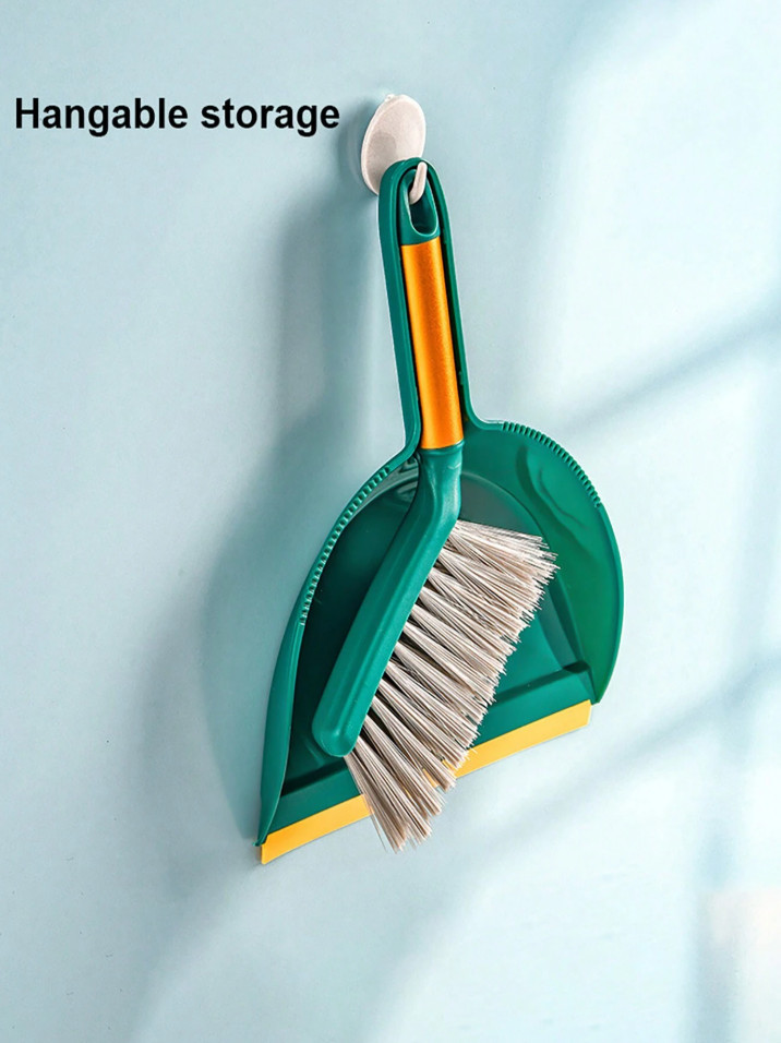 1 pc Mini Desktop Broom and Dustpan Set Soft Bristle Brush for Kitchen & Home