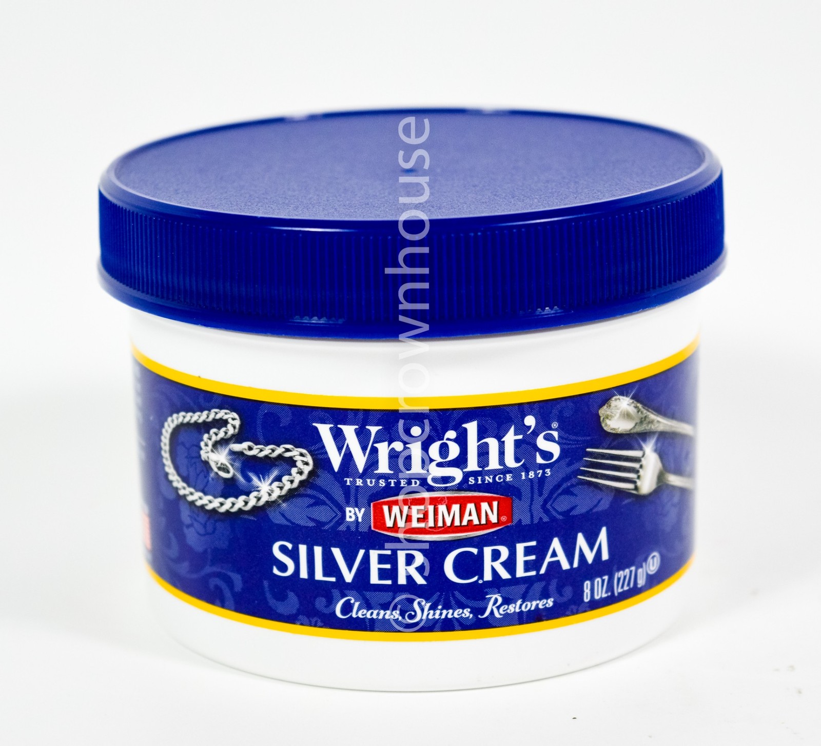 1 Wright’s by WEIMAN SILVER CREAM 8 oz jar Cleans Shines Restores Silverware