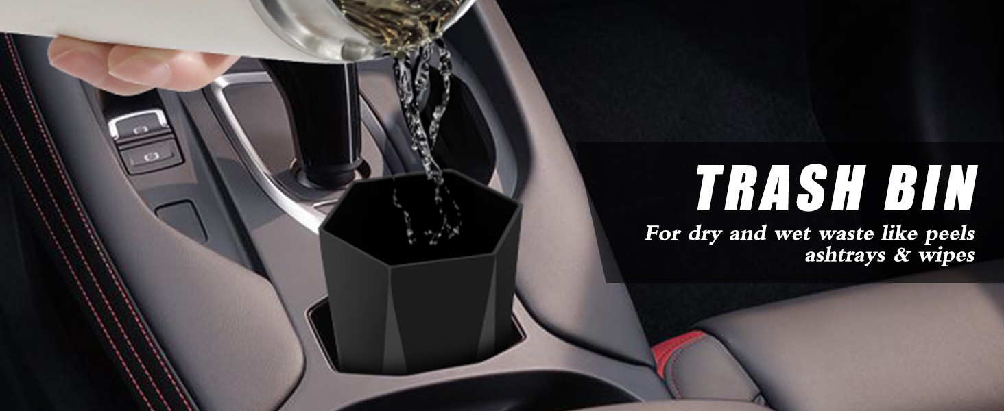 Car Trash Can with Lid – 2-Pack, Interior Accessories for Vehicles, Leakproof
