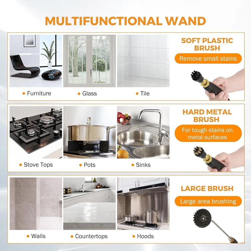 Handheld High Temp Steam Cleaner High Pressure Household Cleaning Machine 2500W