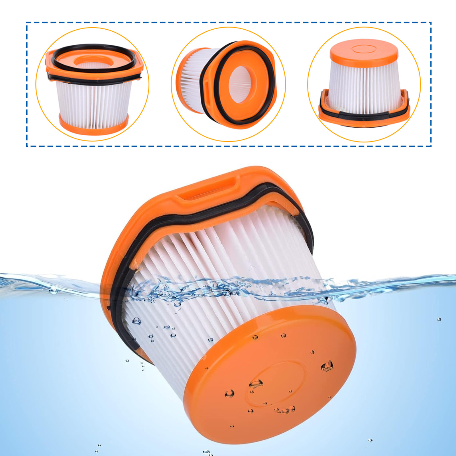 4 Pack Vacuum Filter Replacement for Shark WS632 WS630 Filter Part # XFFWV360