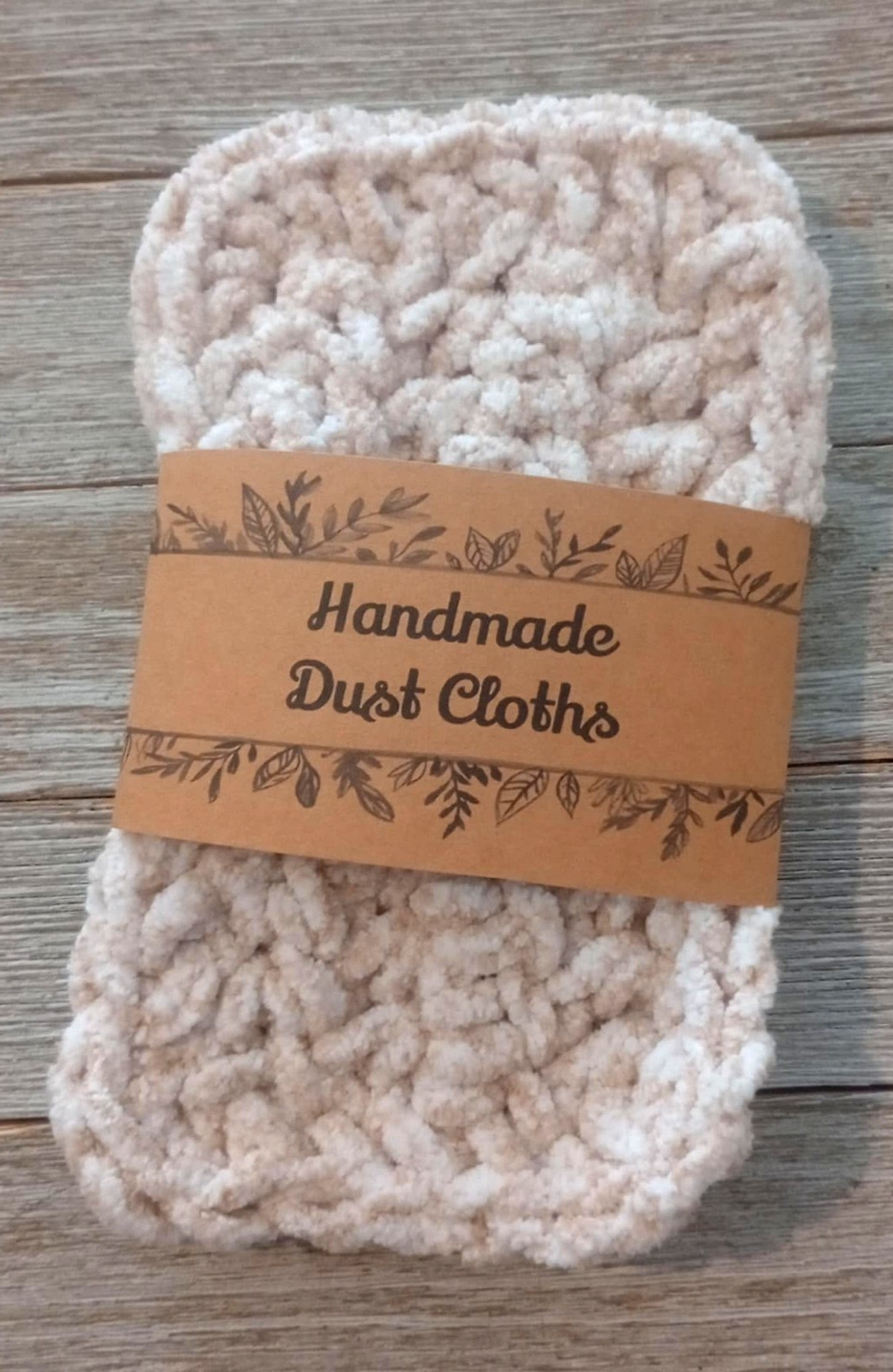 Handmade Crochet Dust Cloth Cream Reusable Eco Friendly Chemical Free USA