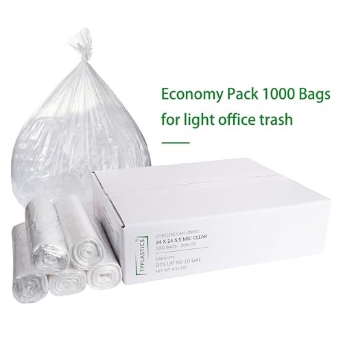 Trash Can Liners – Wholesale 1000 Count 7-10 Gallon 50 Count (Pack of 20)