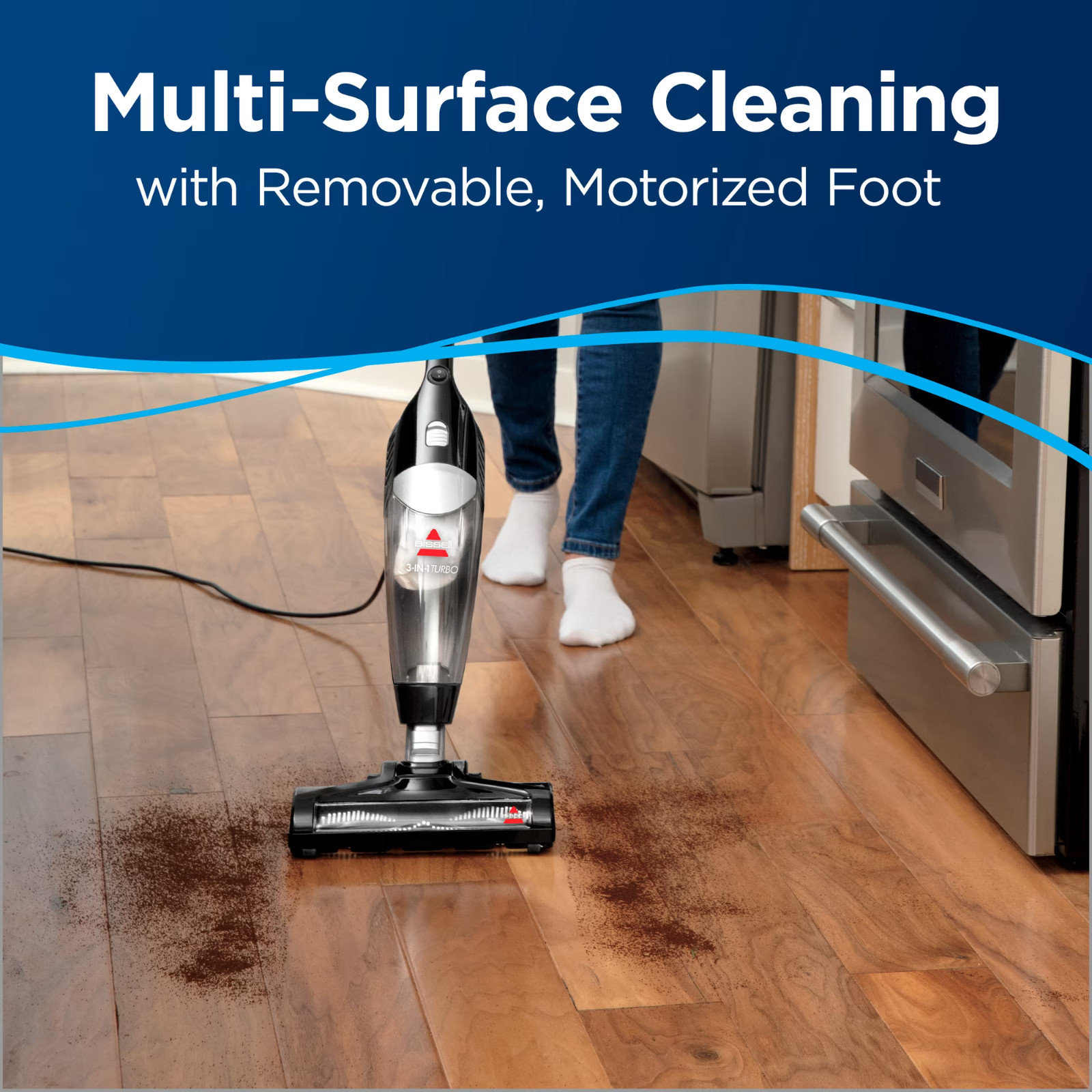 BISSELL 3-in-1 Turbo Lightweight Corded Stick Vacuum Handheld Cleaner Black 2610