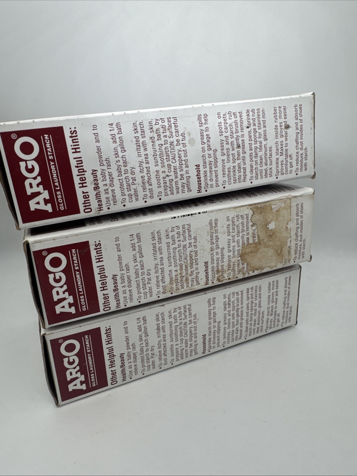 NEW SEAL ARGO Gloss Laundry Starch Red Removes Greasy Spots 16oz BEST 2018