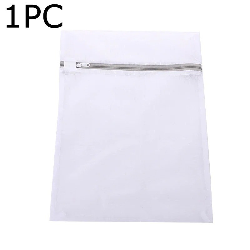 Mesh Laundry Bags for Delicates with Non Rust Zipper- White Laundry Bag