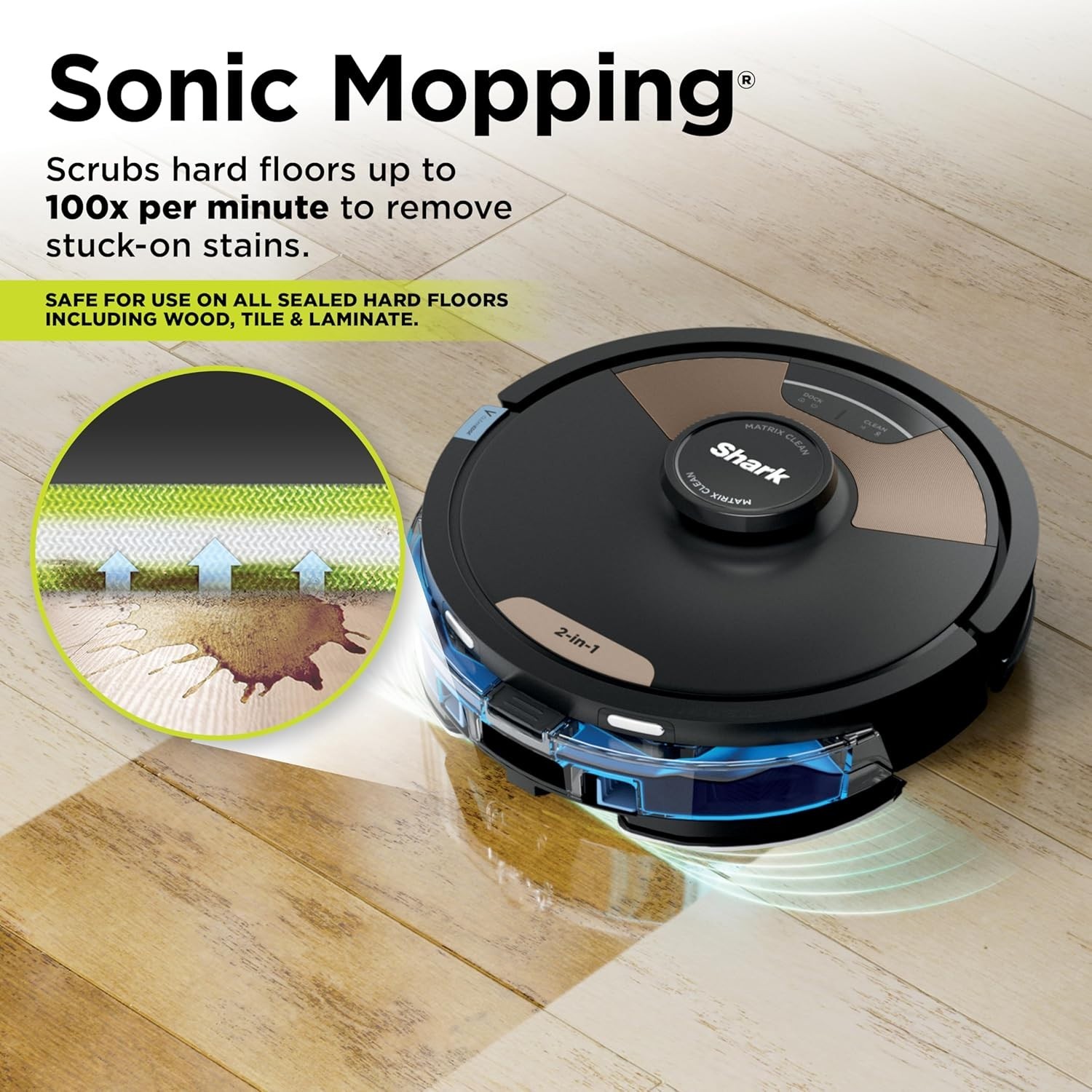 Shark Matrix Plus 2in1 Robot Vacuum & Mop w/ Sonic Mopping AV2613WA Wet&Dry