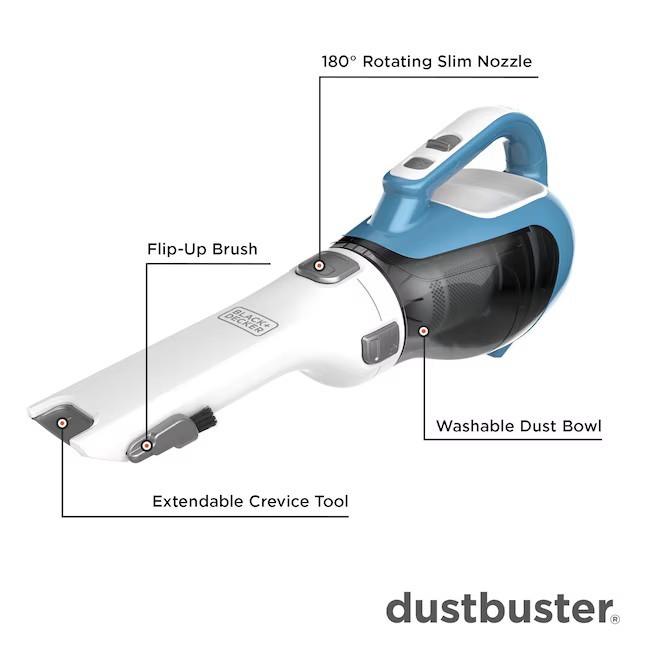 BLACK+DECKER Dustbuster(R) Hand Vacuum (White) – CHV1410L