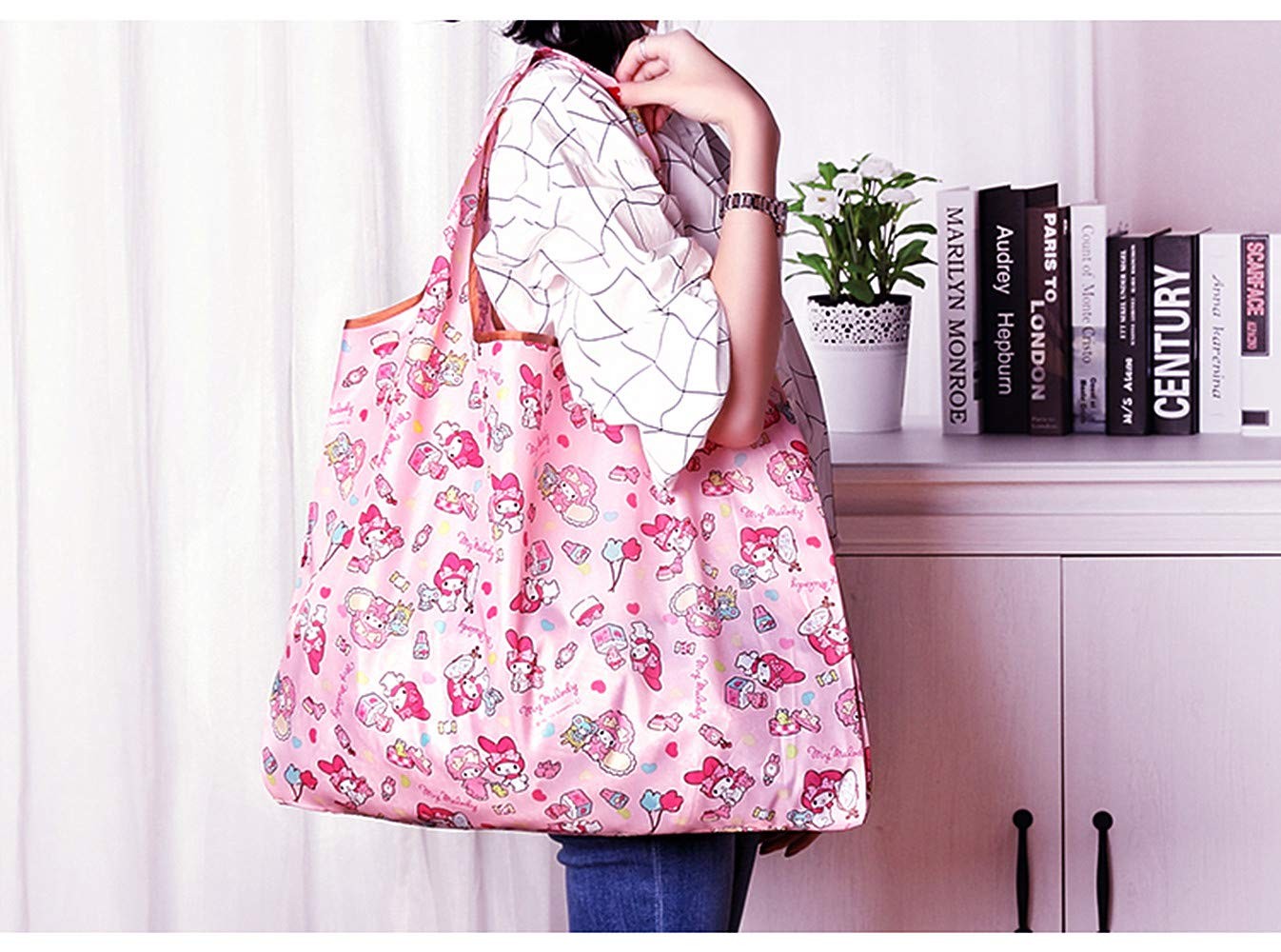Lightweight Portable Grocery Bag Large Capacity Durable Reusable Tote Bag