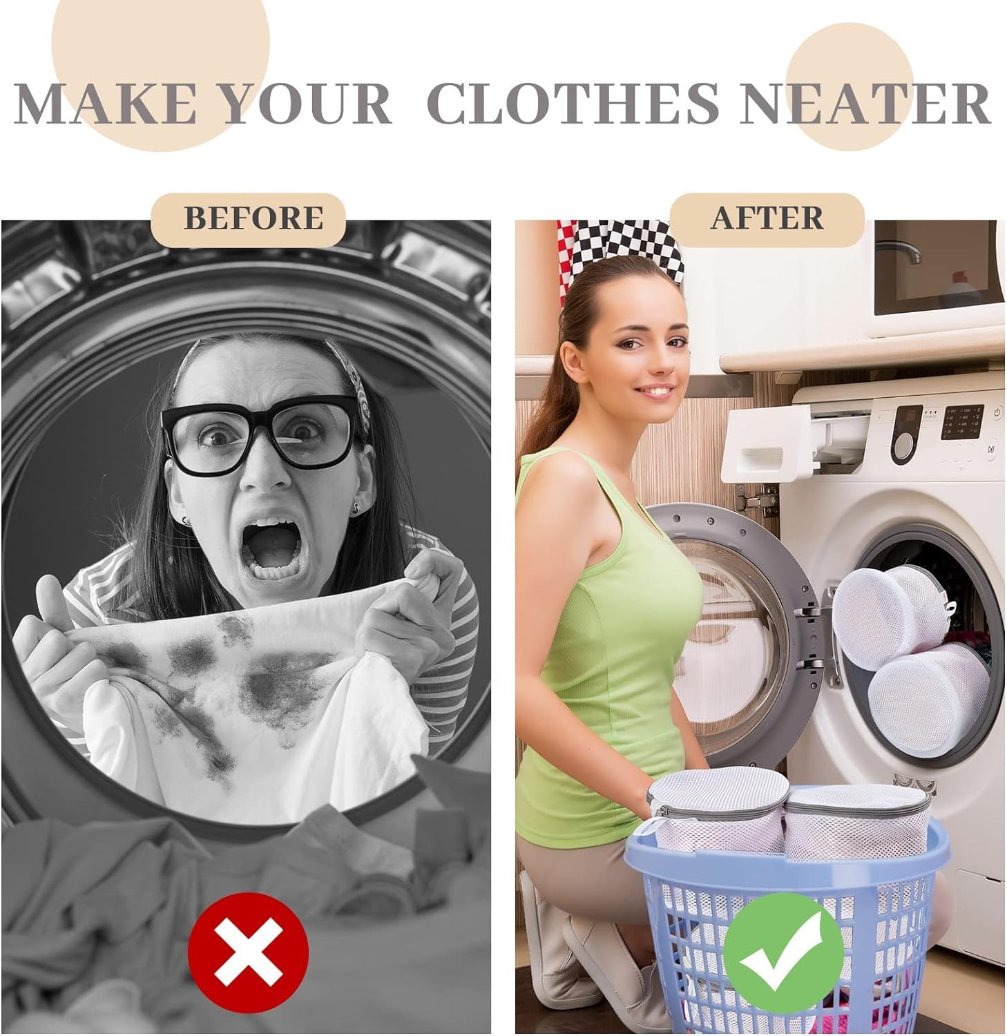 1/2/3 PACK Laundry Mesh Bags Bra Wash Bag for Lingerie, Underwear, Delicates USA