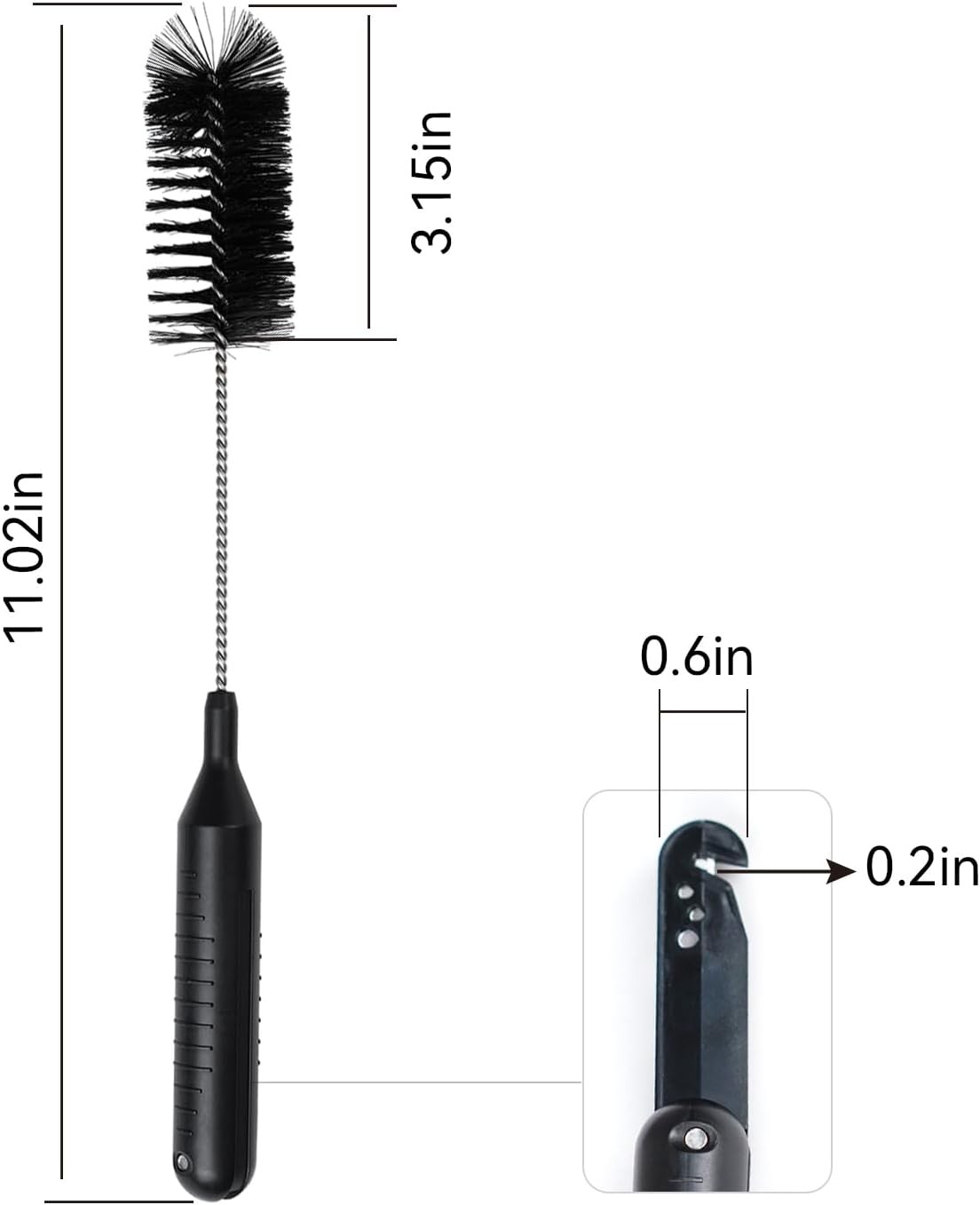 2 PCS Vacuum Cleaner Cleaning Brush 11.02 Inch 2 in 1 Cleaning Tool Clean Hair