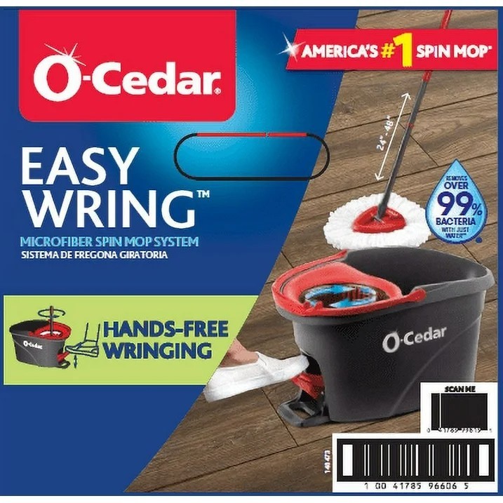 O-Cedar EasyWring Spin Mop & Bucket System – New – Free Ship