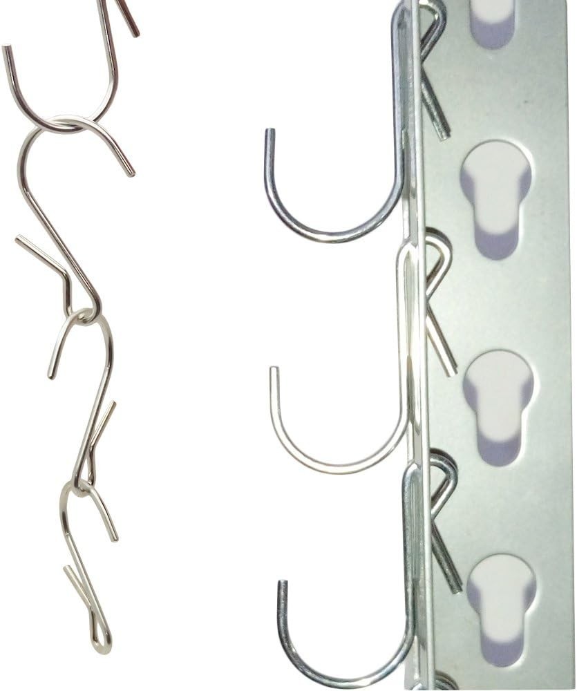 10-Pack Polished Metal Clip Type Hanging Hooks, Holds up to 10 lbs