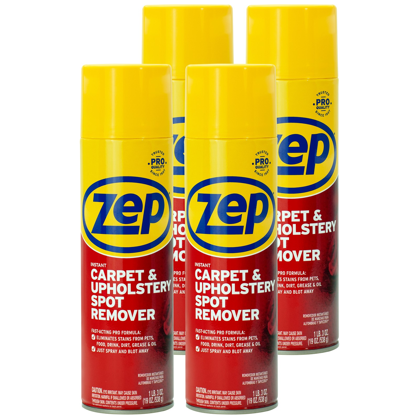 Zep Instant Carpet and Upholstery Spot Remover 19 oz ZUSPOT19 (Case of 4)