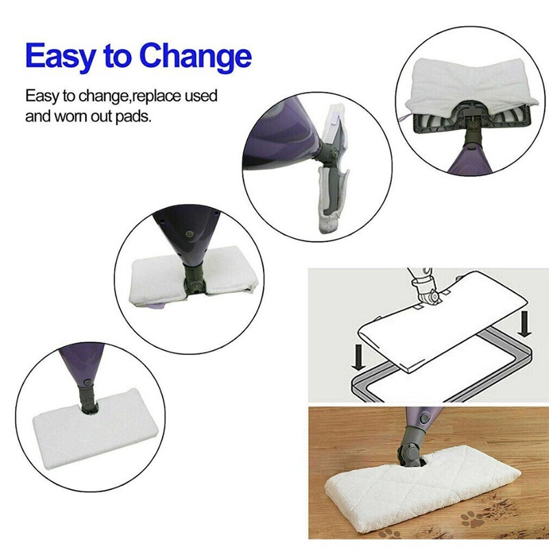 Mop pad Compatible Pad Shark Series S3501 S3601 S3550 Steam Pocket mop, 4 pack