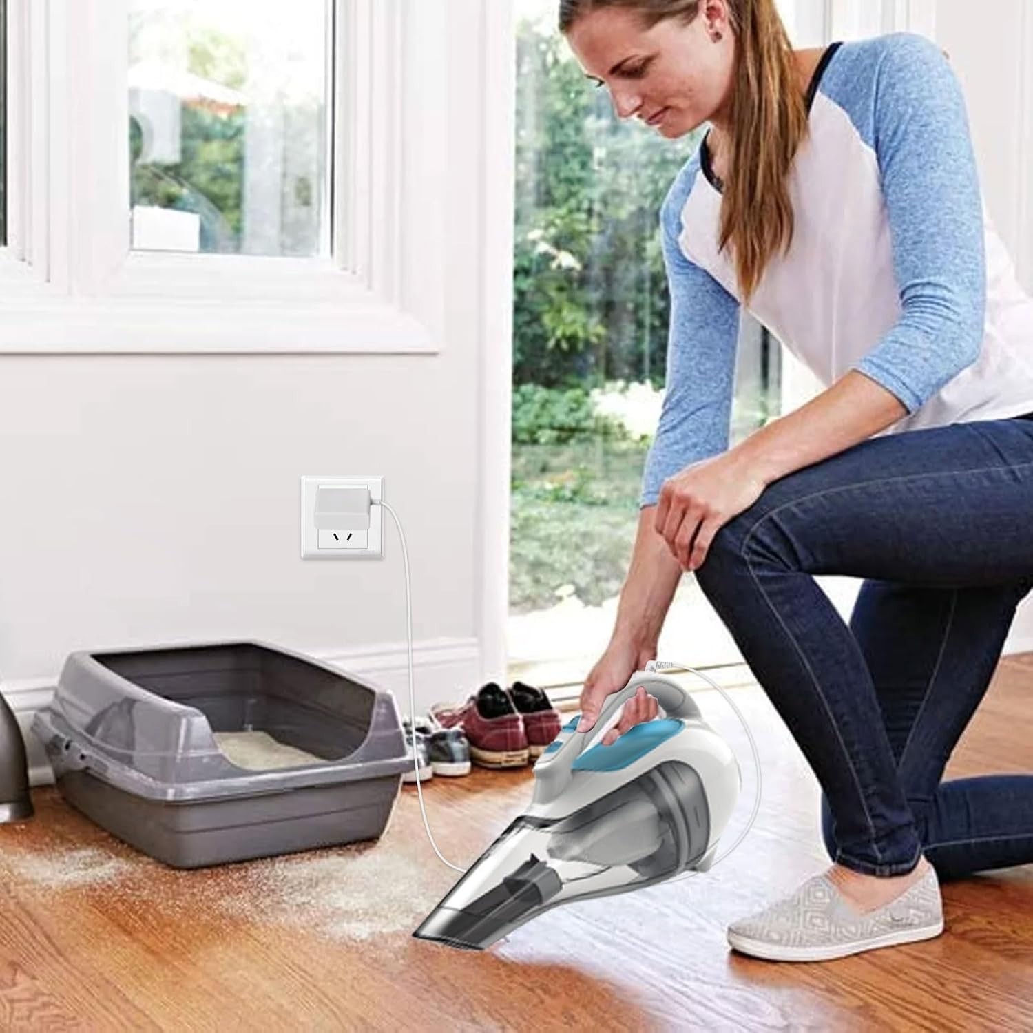 15V Charger Compatible with Black and Decker Dustbuster Handheld Vacuum white