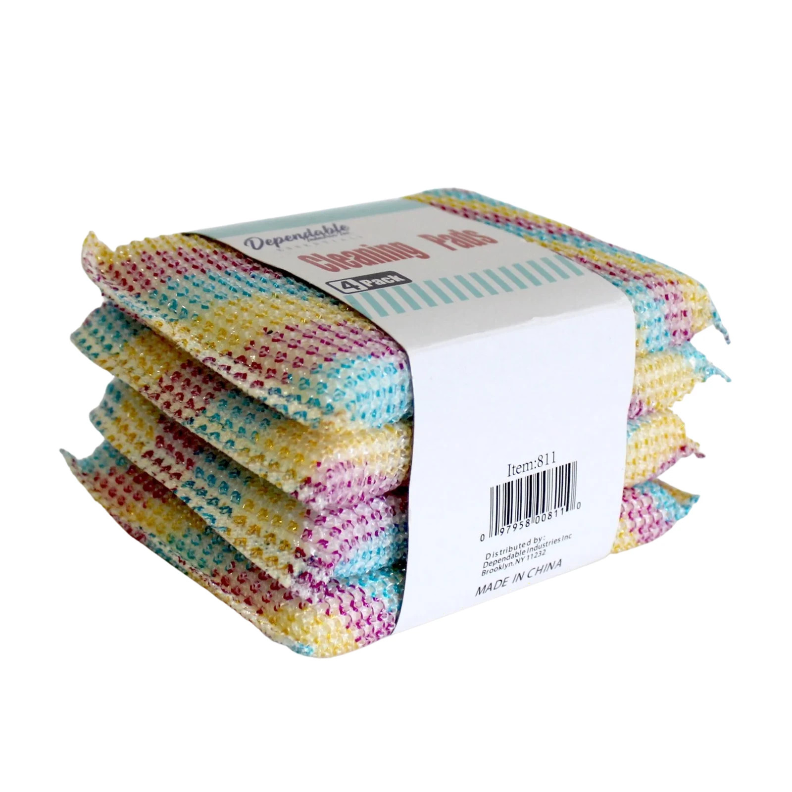 12-Pack Rainbow Non-Scratch Scouring Pads – Kitchen & Bathroom Cleaning Sponges