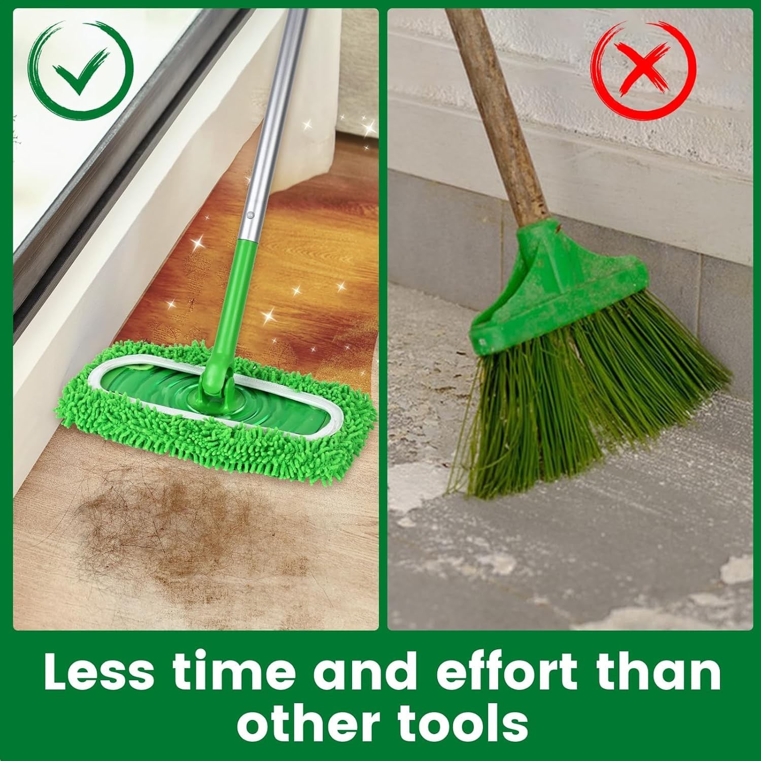 Versatile Reusable Mop Pads – 6 Microfiber Refills for Any Floor Surface