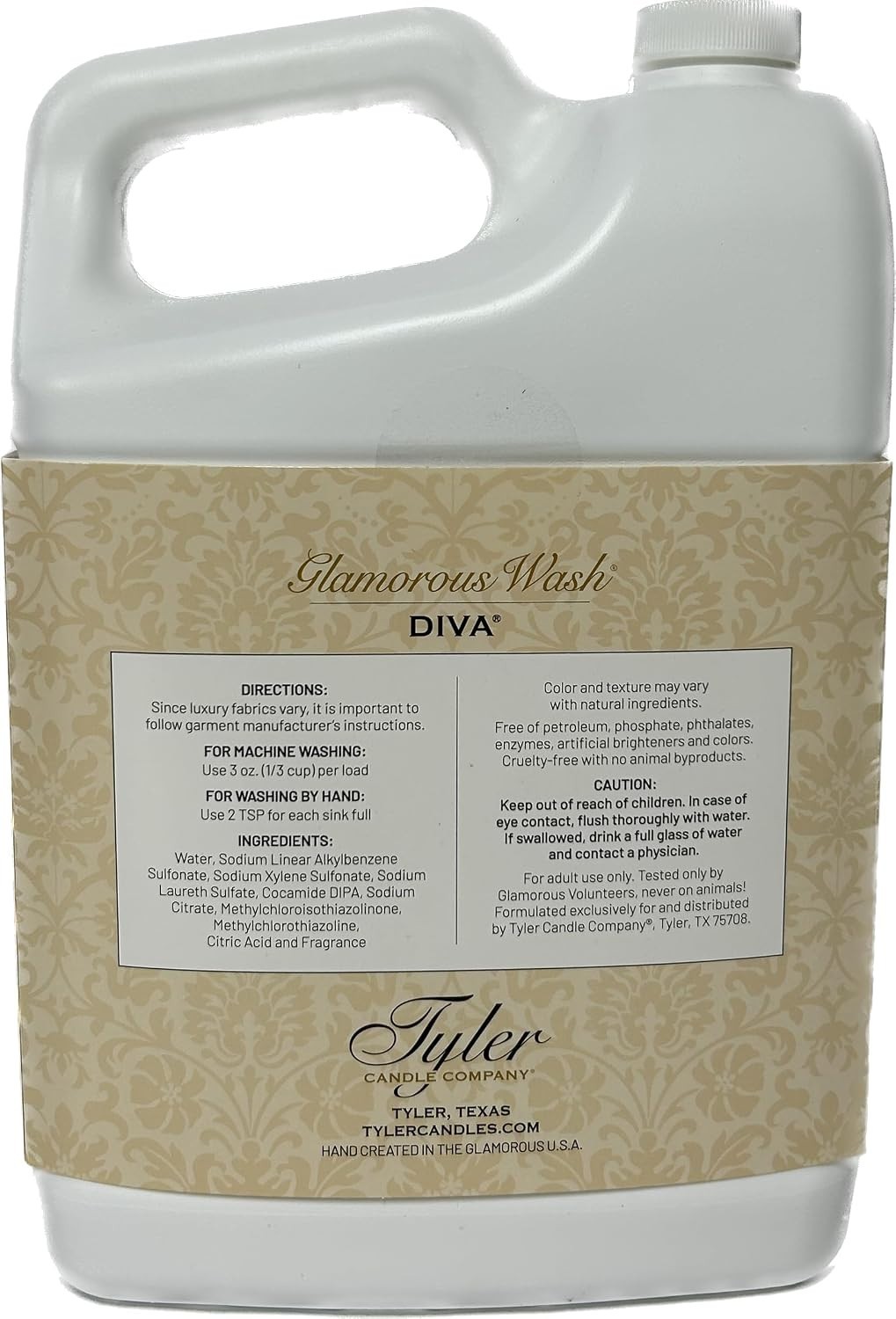 Tyler Gallon Glam Wash Laundry Detergent, Diva 128 Fl Oz Pack of 1
