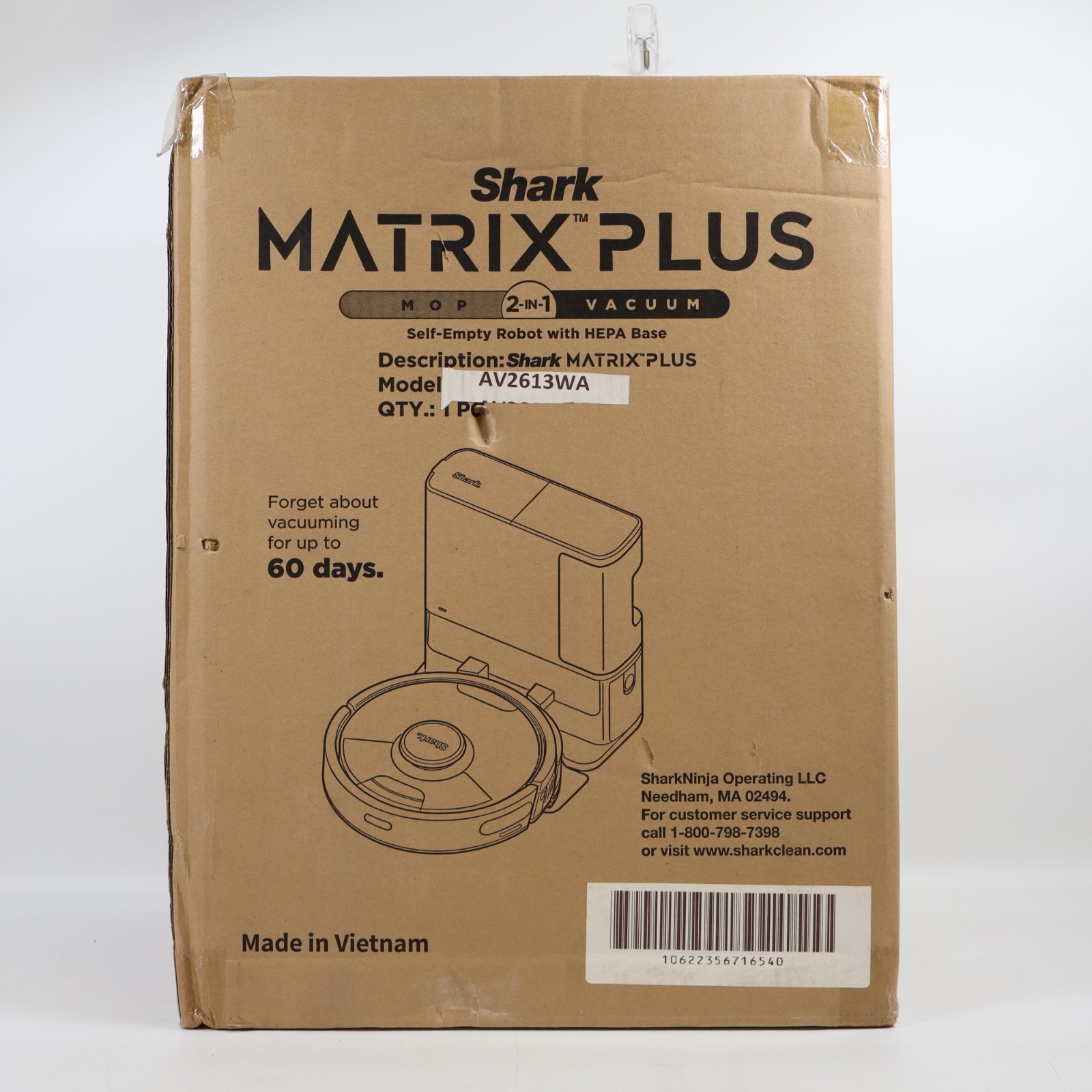 Shark Matrix Plus 2in1 Robot Vacuum & Mop w/ Sonic Mopping AV2613WA Wet&Dry