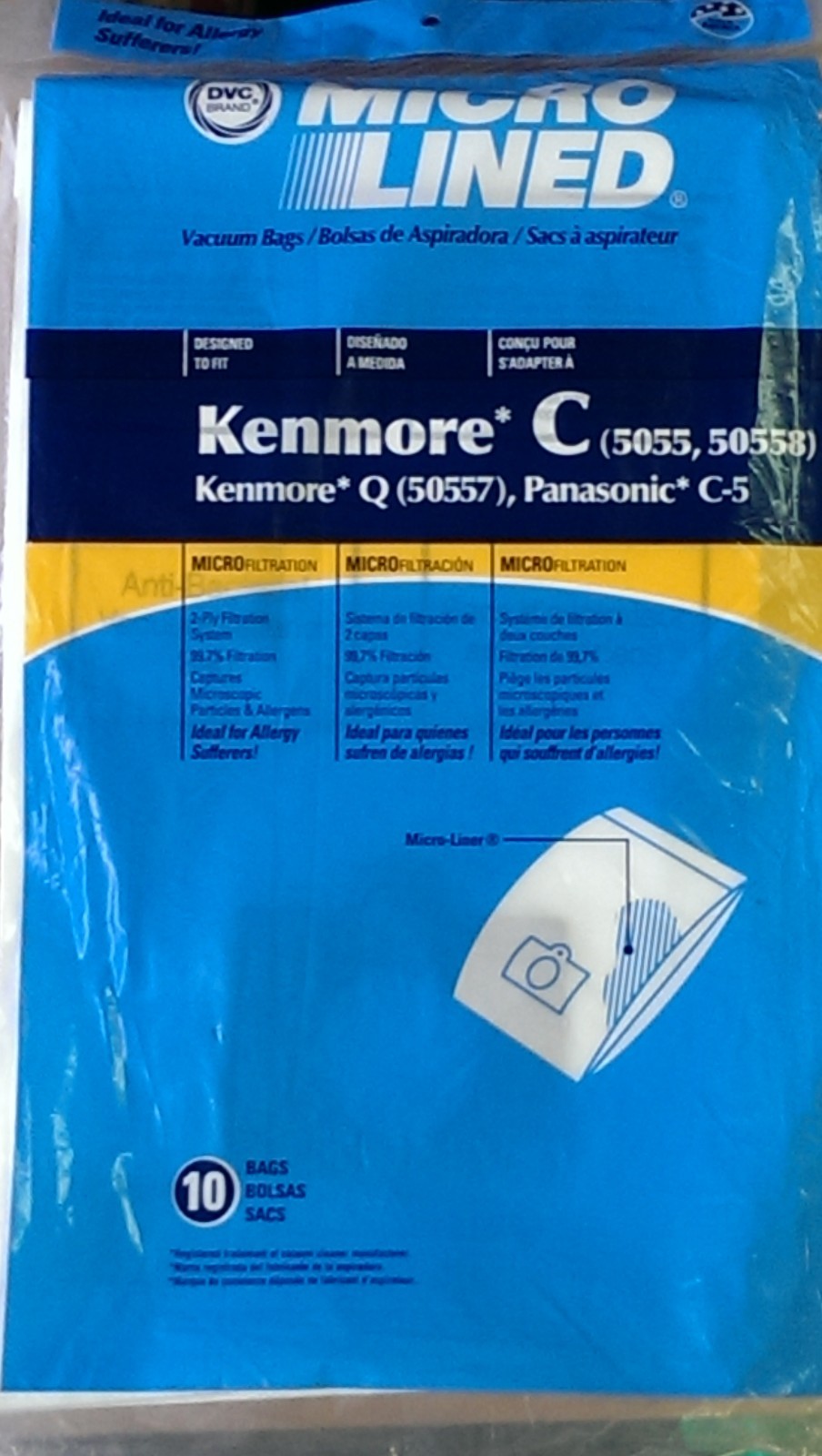 50 Vacuum bags to fit Kenmore Type C 5055&50558,Q 50557