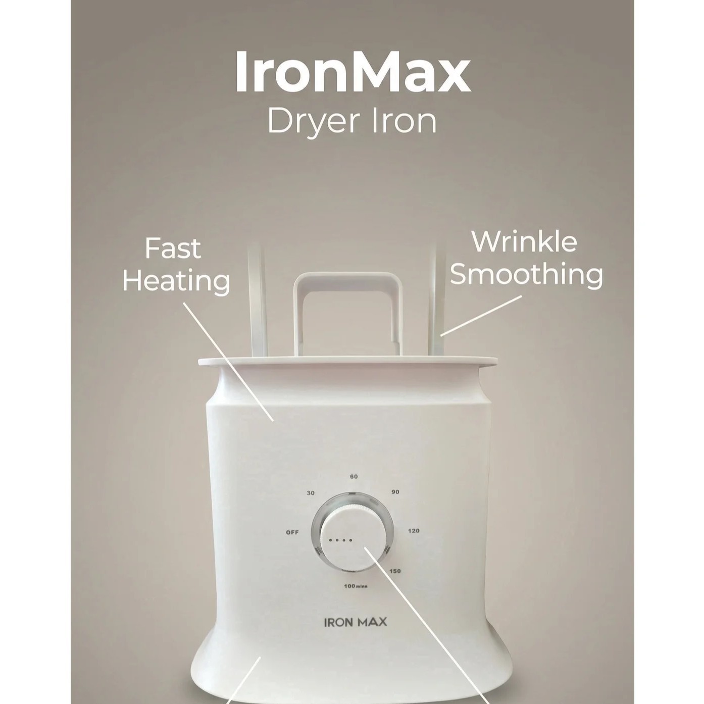 IronMax Iron Dryer Clothes Irons, White
