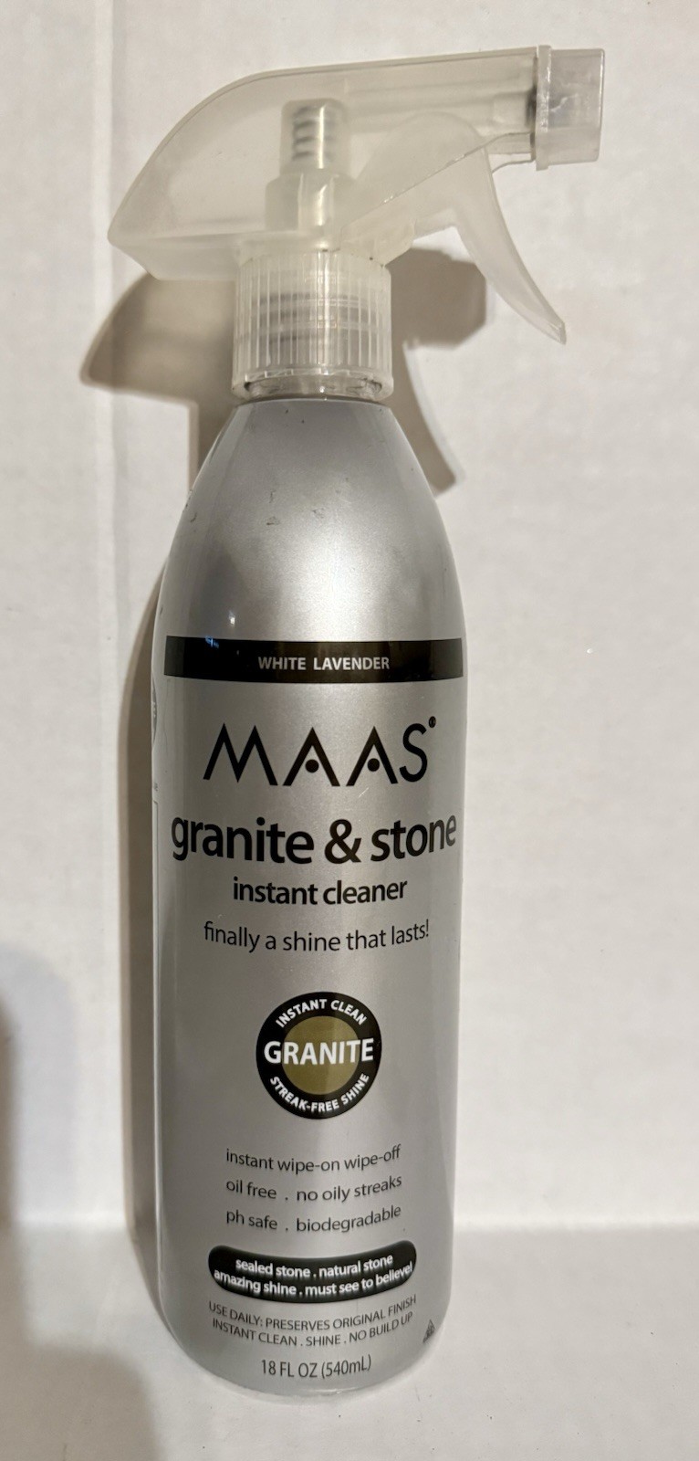 MAAS Granite and Stone Instant Cleaner Clean, Shine and Protect Spray
