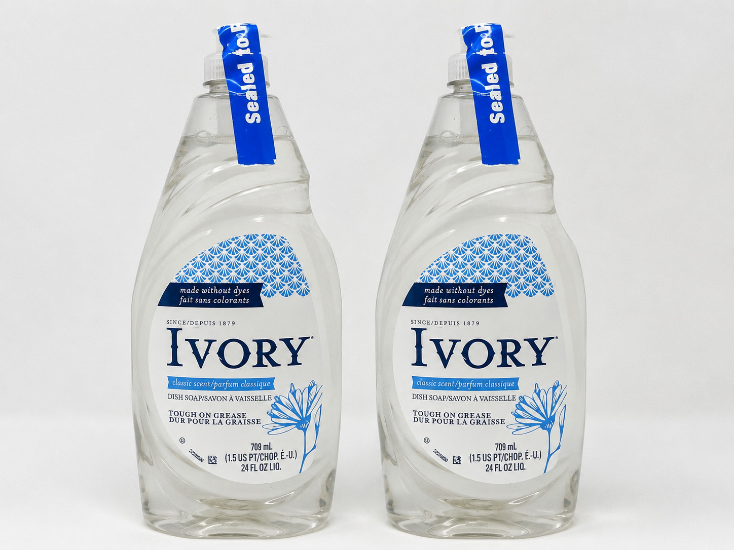 pk of 2–Ivory Classic Scent Dish Soap, Clear, 24 fl oz