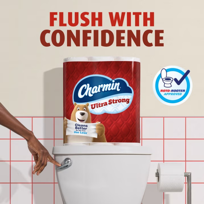 2 PACK Charmin Ultra Strong Toilet Paper 9 Mega XXL Rolls, 440 Sheets Per Roll
