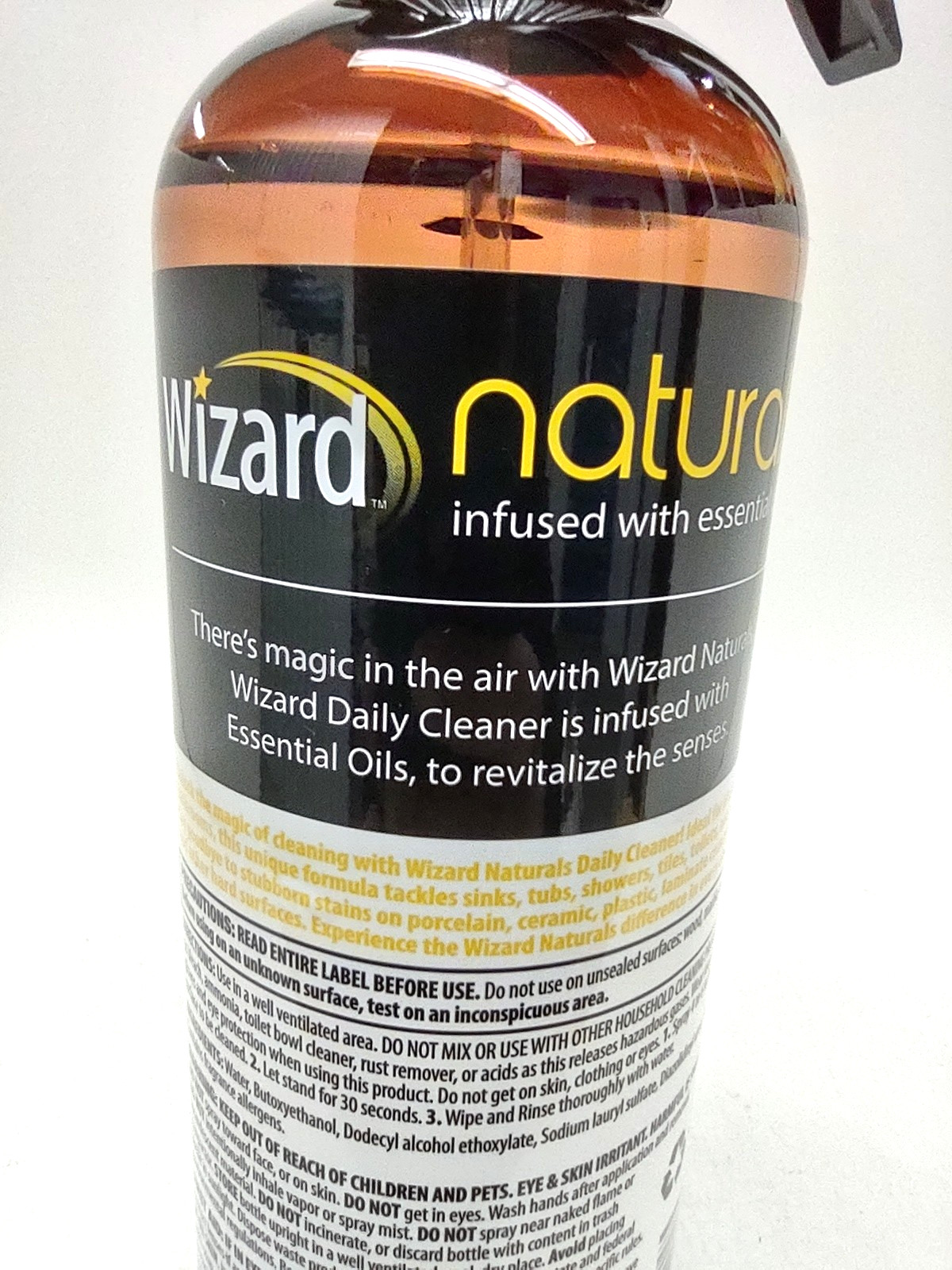 ( 4 ) Wizard Naturals In W/Essentials Oils Daily Cleaner Sunny Citrus 13 oz Ea