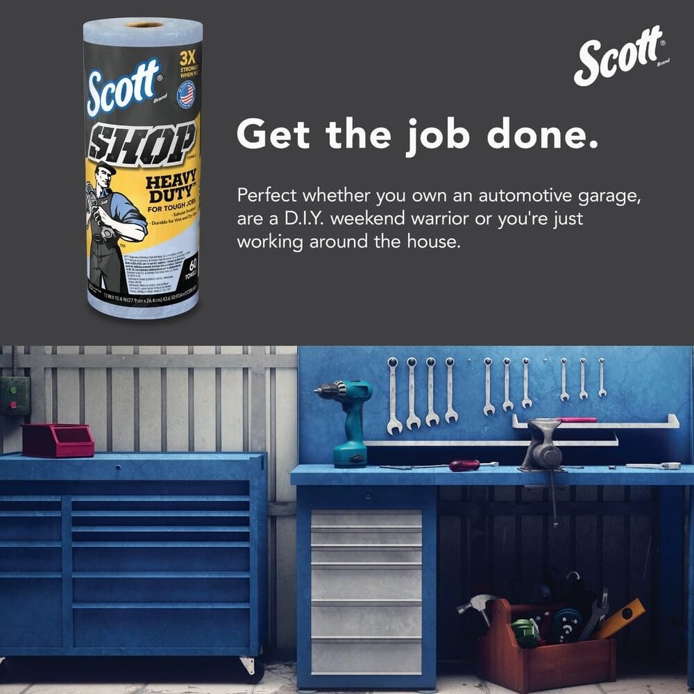 Scott Pro 11 In. W x 10.4 L Disposable 60 sheet (Pack of 1), Blue