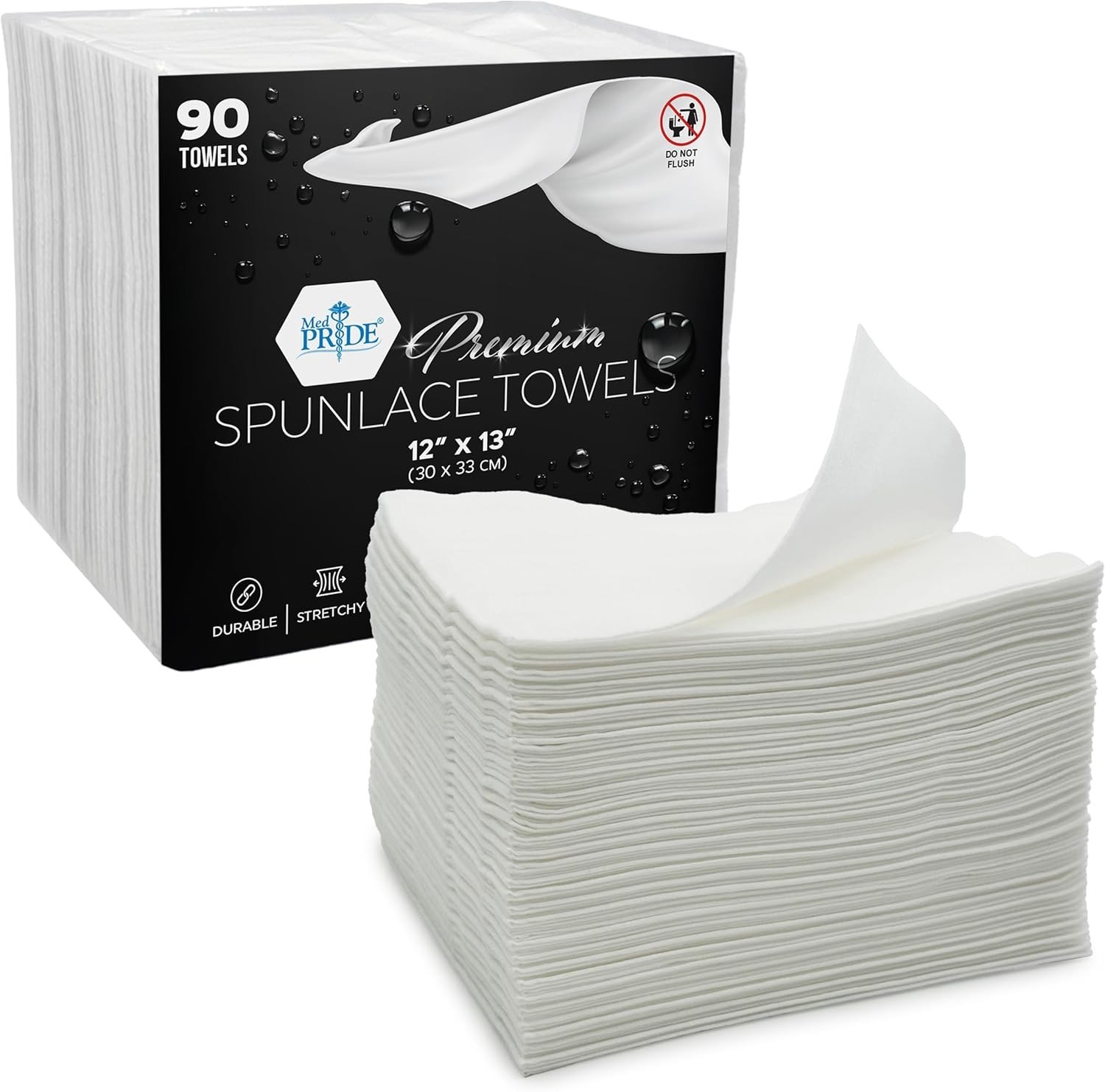 MED PRIDE Spunlace Disposable Towels Ultra Soft Lint-Free Hygienic Strong 180ct