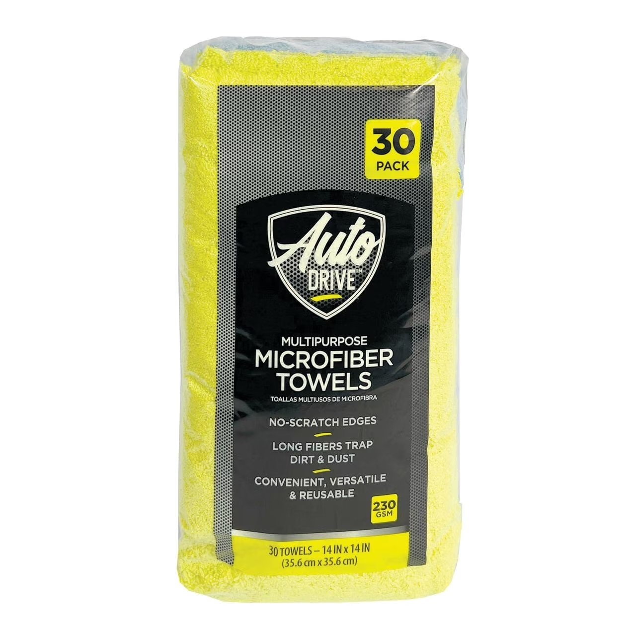 Auto Drive Multipurpose Microfiber Towels 14″ x 14″ Multicolor 30 Pack