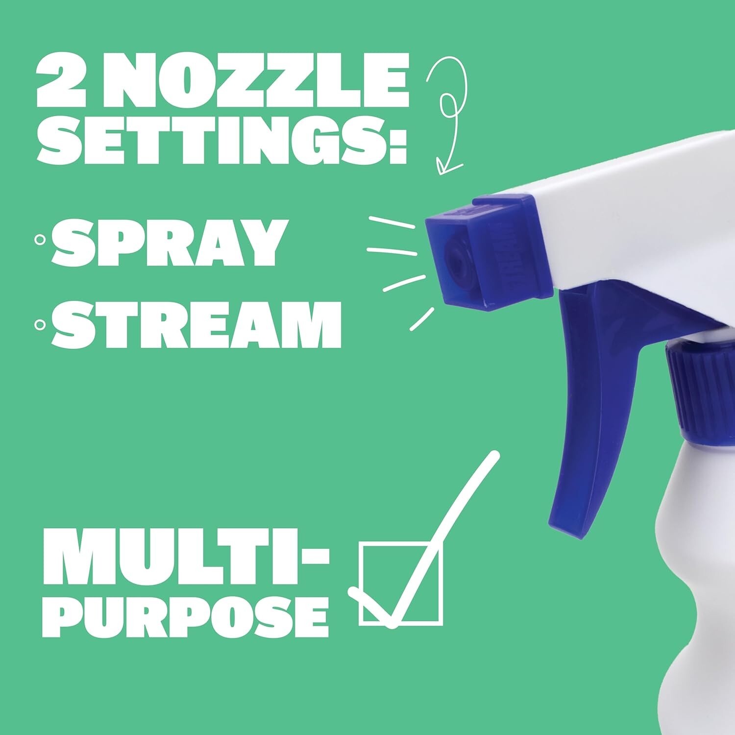 Spray Bottles (2 Pack, 16 Oz), Refillable Heavy Duty Spraying Bottle