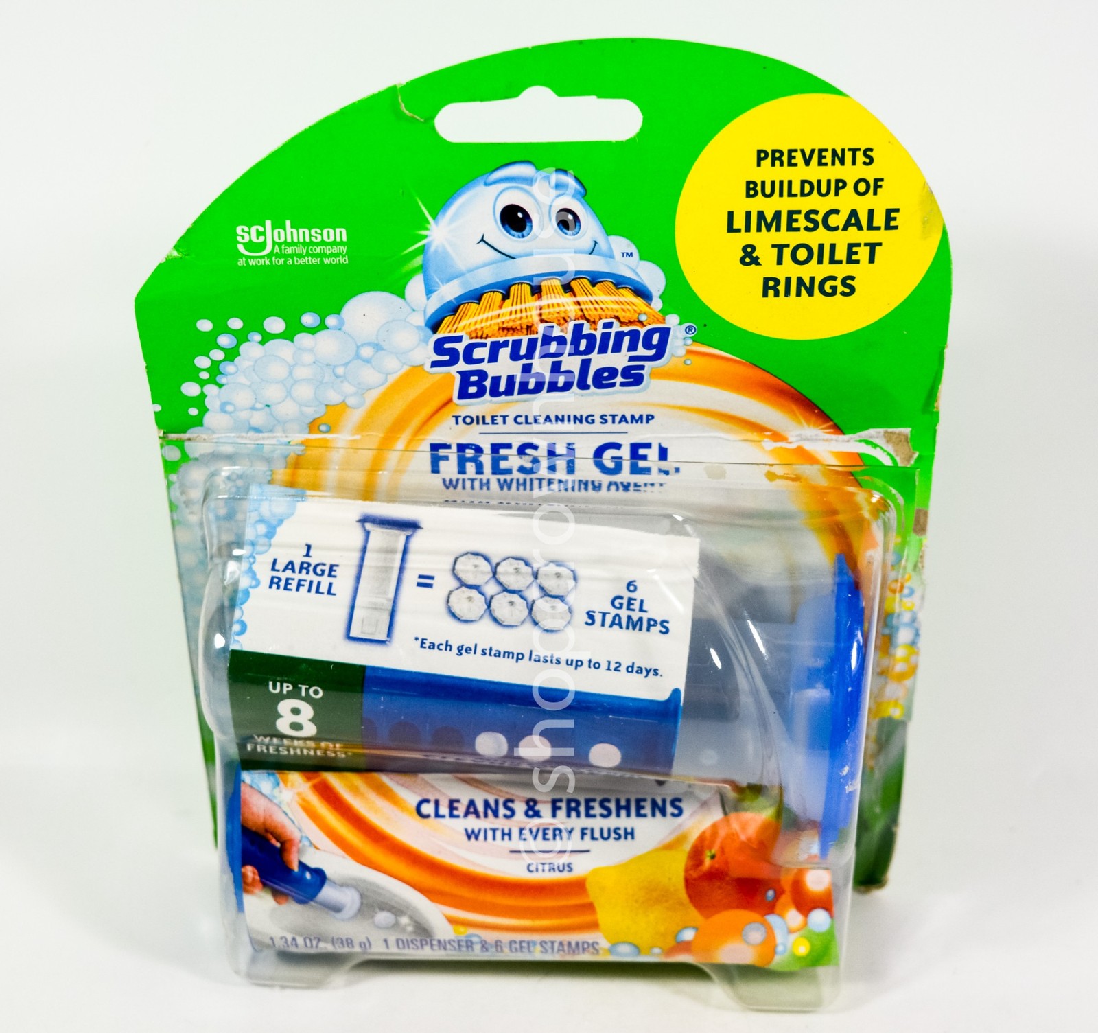 1 Kit = Scrubbing Bubbles Fresh Gel Toilet Bowl Cleaner CITRUS Device & Refill