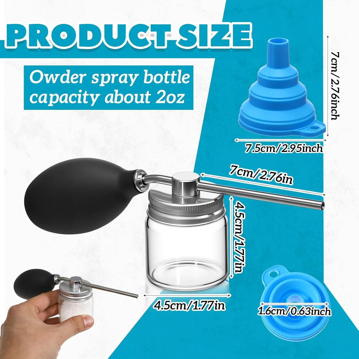 Diatomaceous Earth Powder Duster, Garden Bulb Duster Applicator, Puffer Dispense