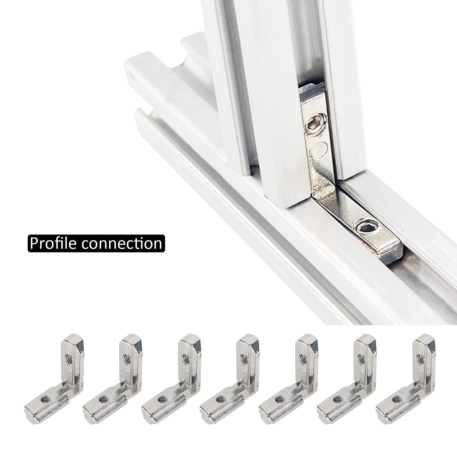 2020 Aluminum Extrusion Profile Corner Bracket Connector Kit 5mm Screw 20 PCS